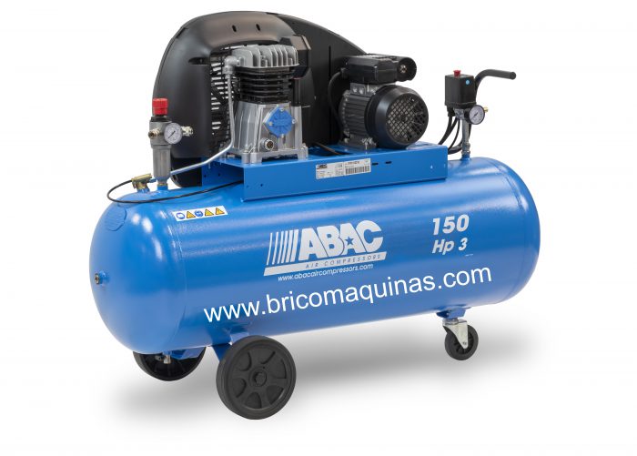 Compresor Abac A29b-150 CM3 de 3 cv y deposito de 150 littros monofasico.