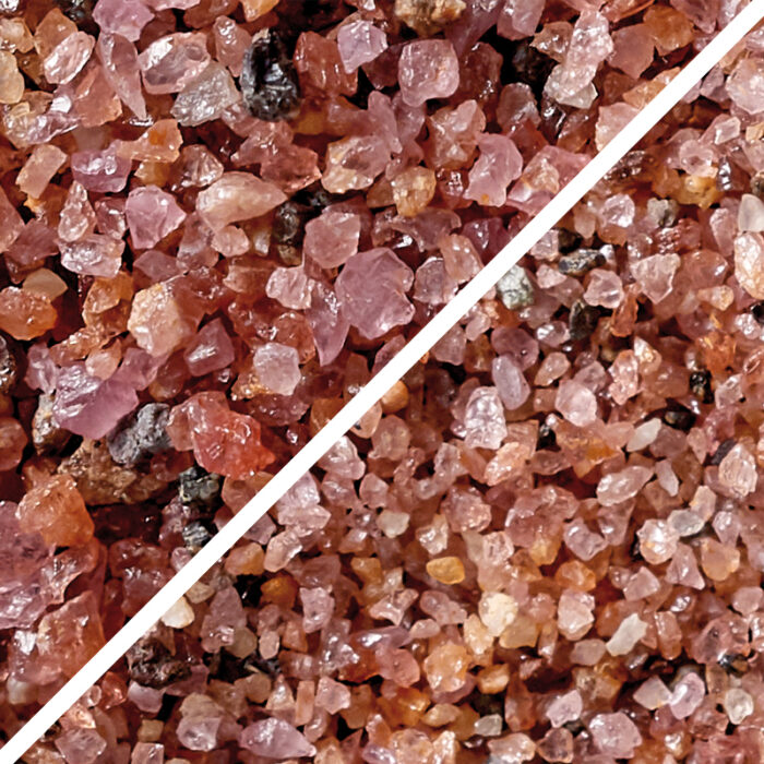 Garnet para limpieza con maquinas de chorro de arena.