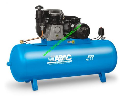 COMPRESOR ABAC 7,5 HP CON DEPOSITO DE 500 LITROS.